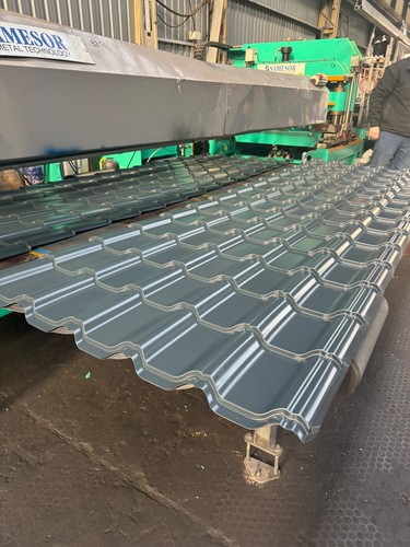 Tile effect roof cladding - roof, cladding/